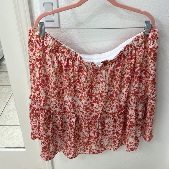 NEW J.Crew Floral Tiered Ruffle Pink Mini Skirt - Picture 5 of 6